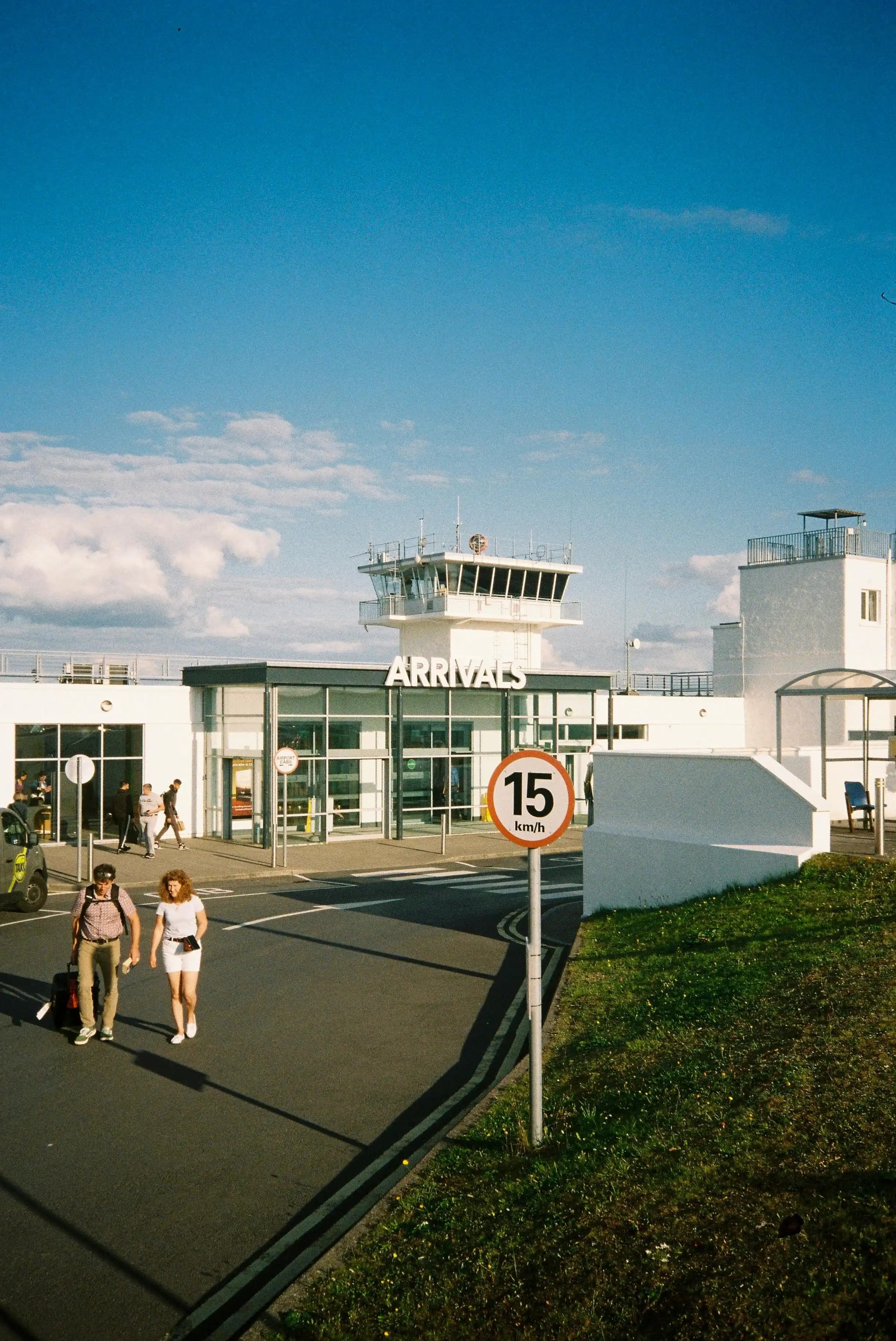 Professional greeting at airport